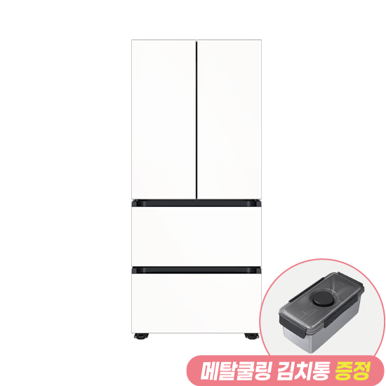 삼성 비스포크 AI 김치플러스 4도어 490L (에센셜화이트)